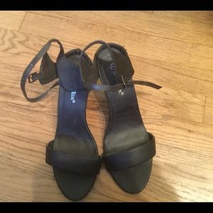 Nature Breeze Black Wedges Sandal Size 10